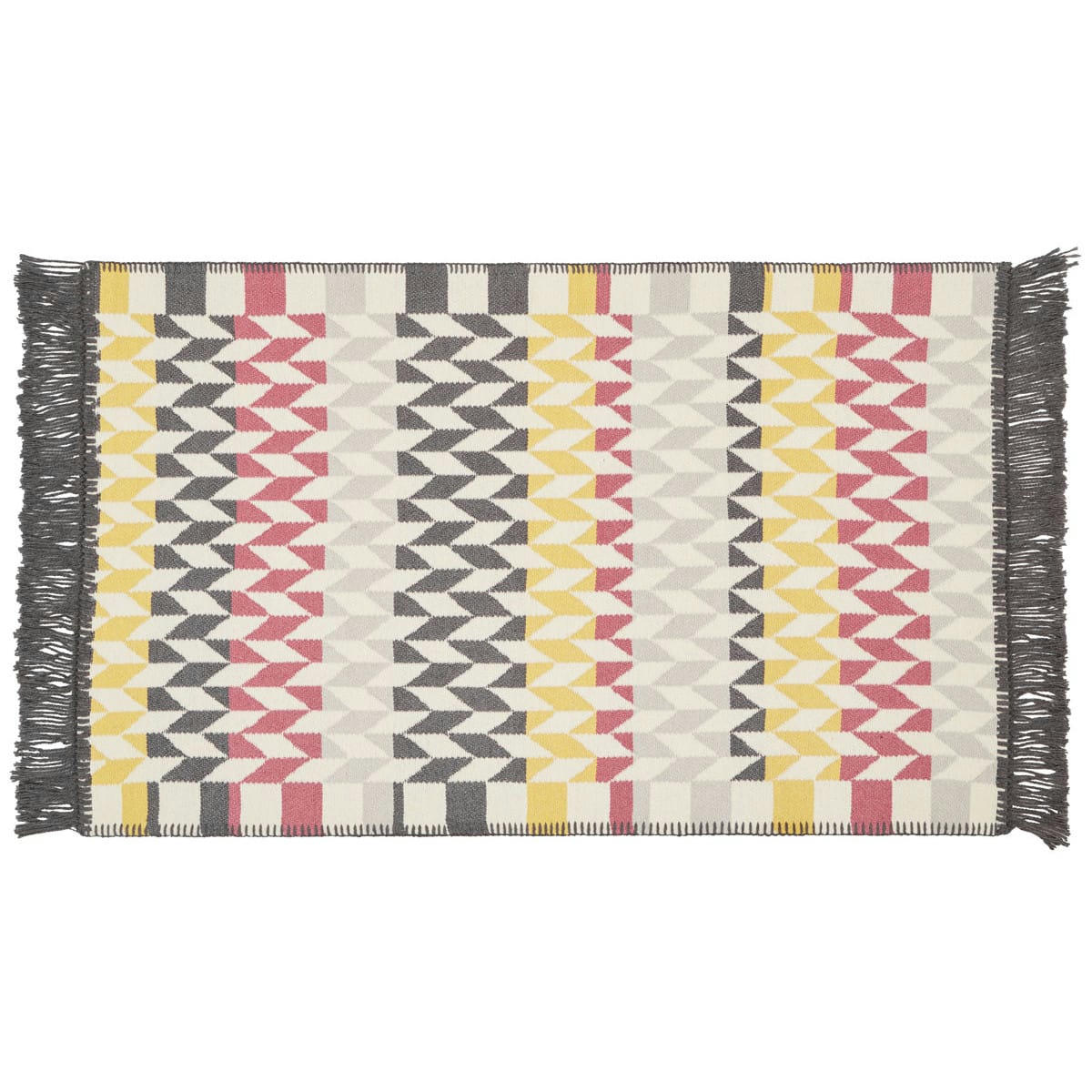 KHARA - Tapis et descente de lit 1000 gr/m²  anthracite 80x150 cm