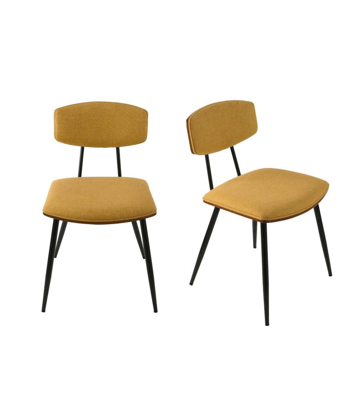 BABETTE - Lot de 2 chaises moutarde - H79 cm