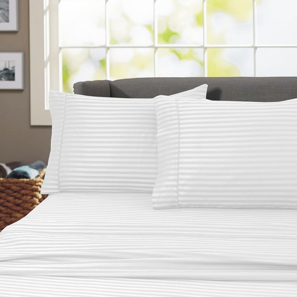 Porch & Den Jericho Stripe 600TC Egyptian Cotton Bed Sheet Set
