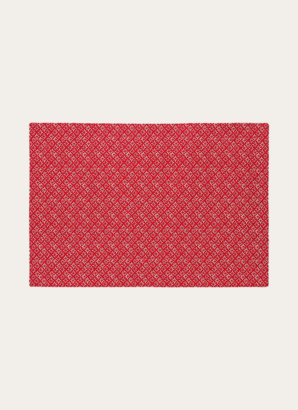 SET DE TABLE EN COTON IMPRIMÉ à MOTIF FANTAISIE rouge