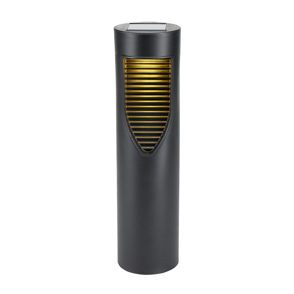 Borne solaire à planter noire à lumière dégradée Ø8xH45cm