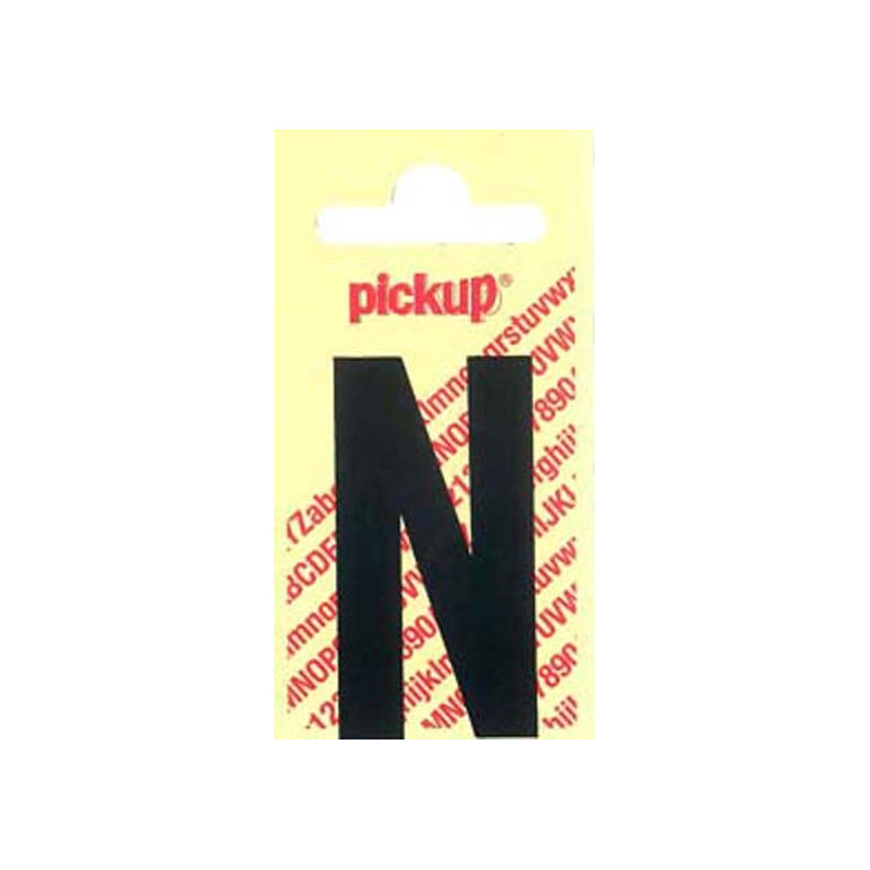 Lettre N adhésive noire 9 x 7 cm
