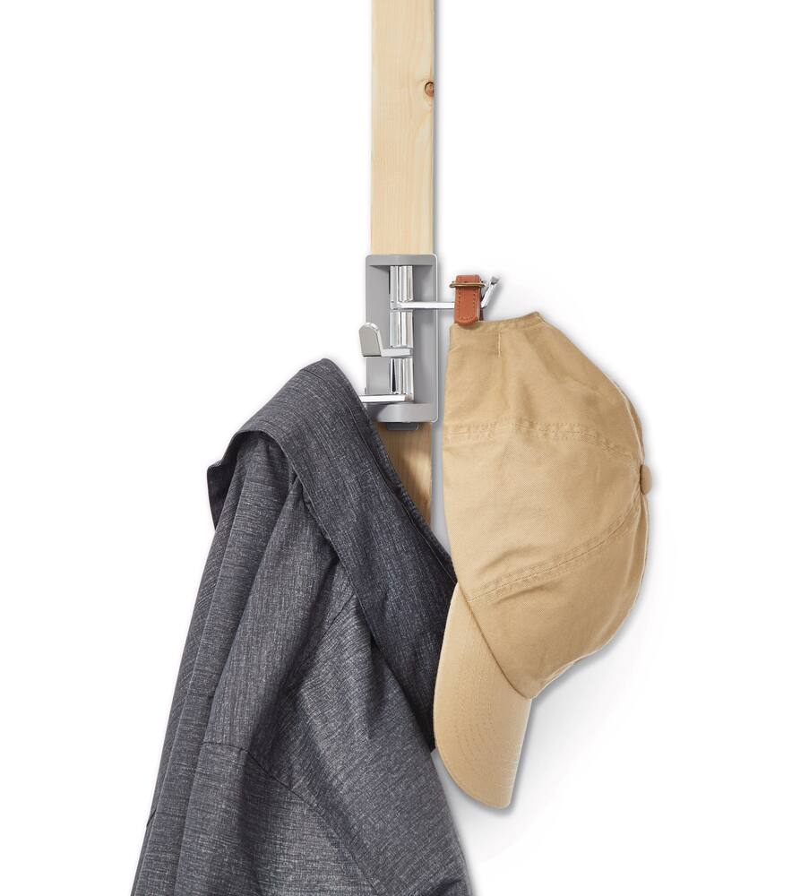 Mastercraft MOD Aluminum Wall Tri-Hook, 35-lb Load Capacity