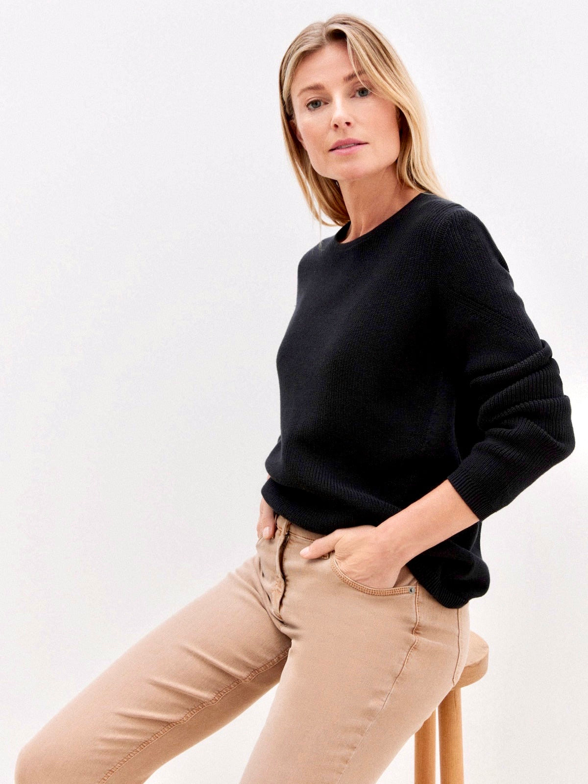 Cotton Pullover - Black