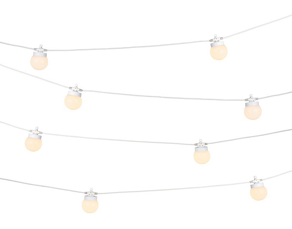 Guirlandes lumineuses LED intégrée Magliano 10 boules IP44 GoodHome blanc 12m