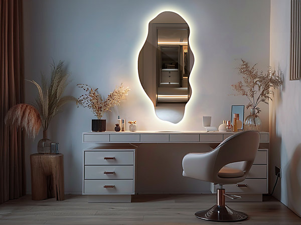 Miroir LED Tulup 45x90 cm lumière neutre pour chambre 1 pc