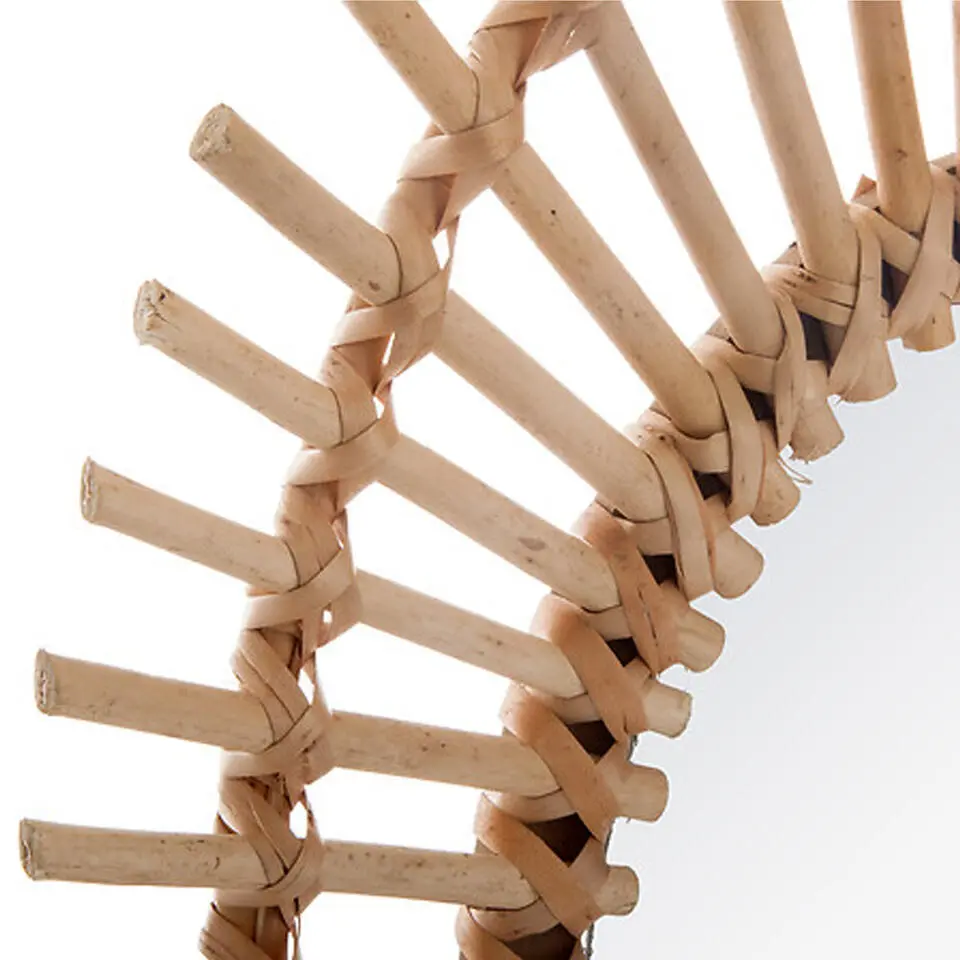 Atmosphera Wandspiegel Irma - Boho/ibiza stijl - rotan - 43x57 cm