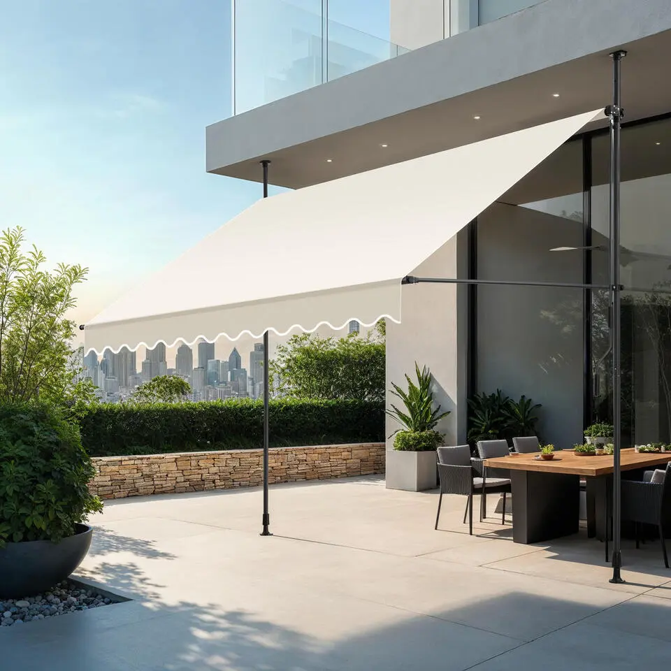 tectake Klemluifel met zwengel, in hoogte verstelbaar, Beige