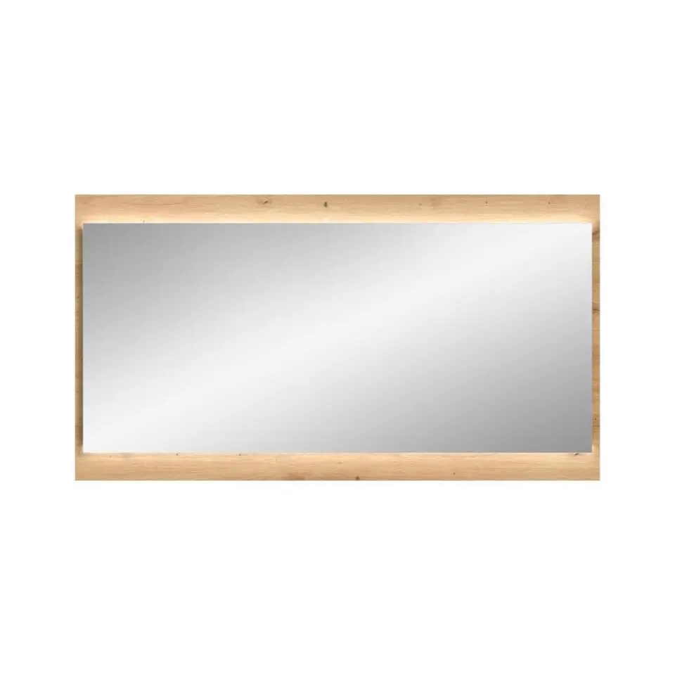 Hioshop Drive spiegel inclusief verlichting eiken decor