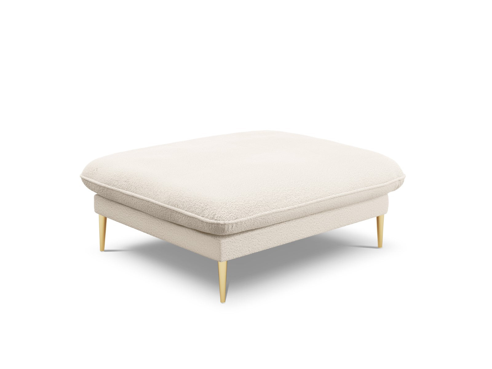 Cosmopolitan Design Poef Vienna boucle, beige - 73x93x43cm