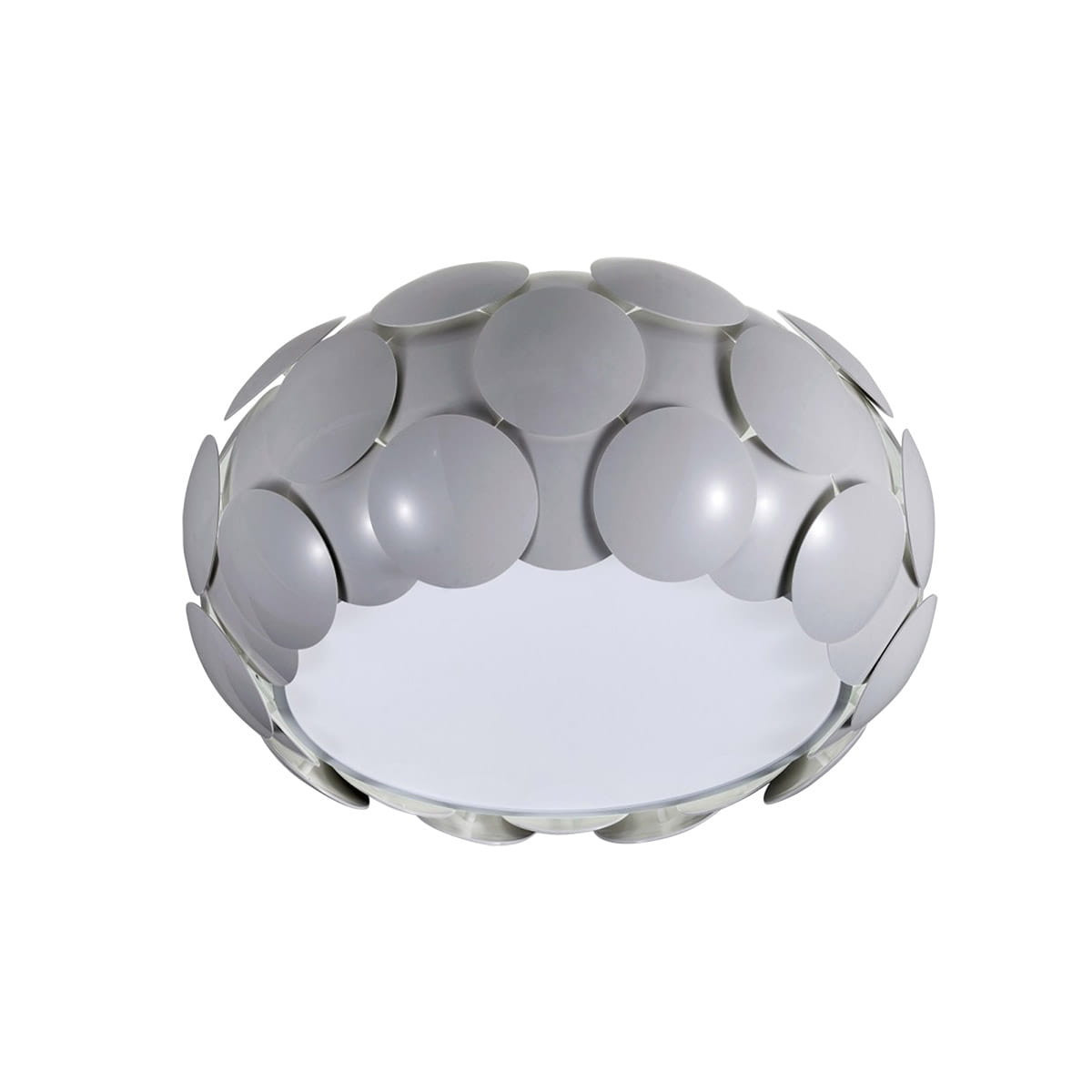 Plafonszaro-biały okrągły 50cm SANTINA GR 6xE27x40W IP20 Italux