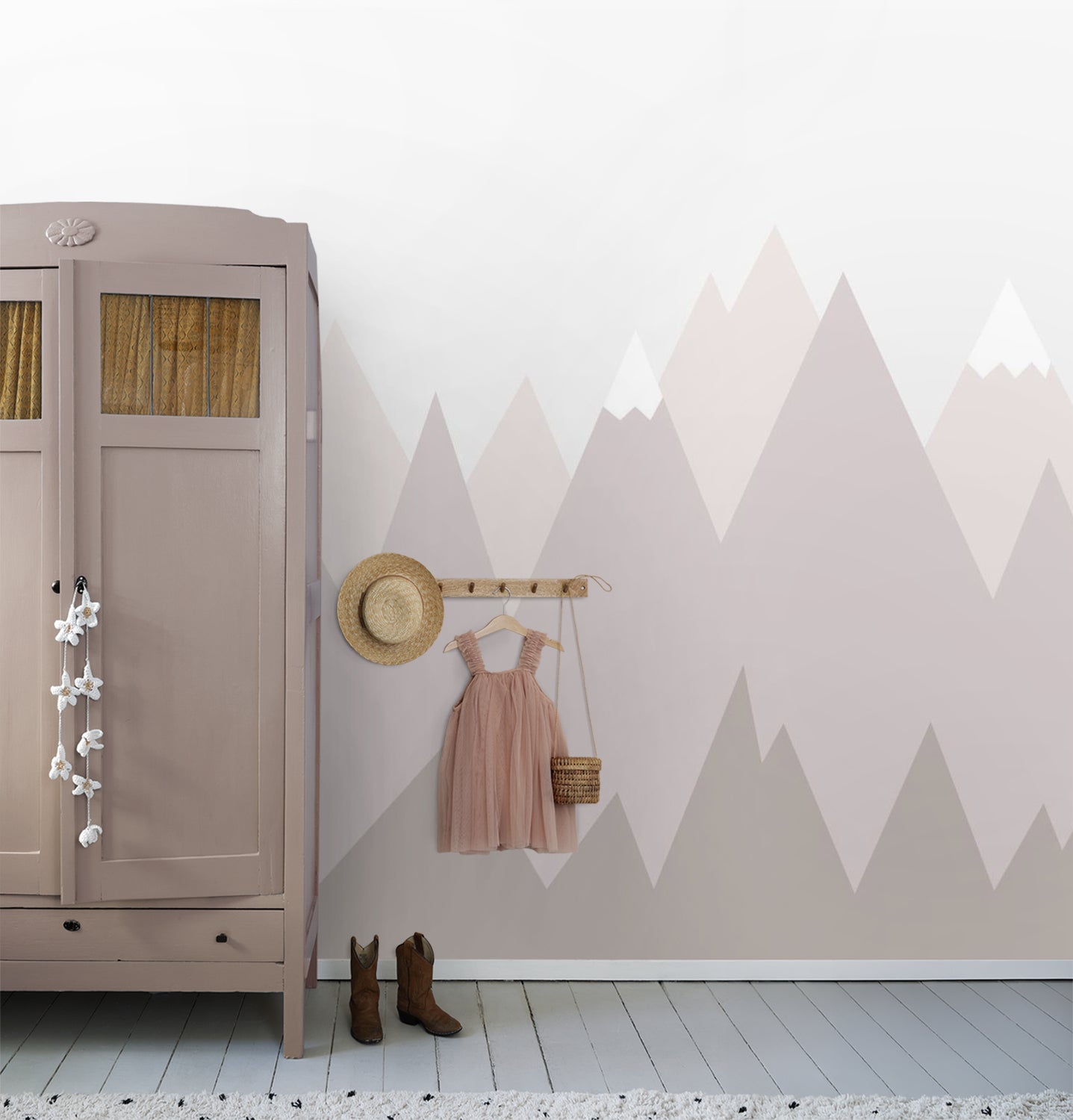 Sanders & Sanders fotobehang berglandschap beige en grijs - 375 x 270 cm - 600987