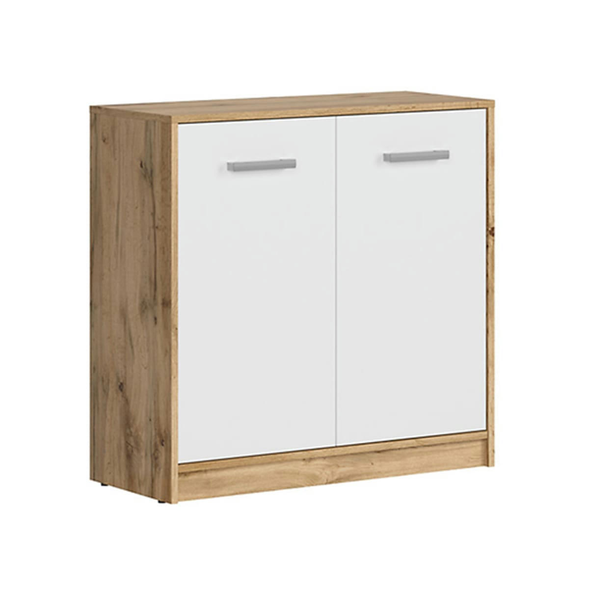 - Buffet 2 portes stratifiés blanc et naturel