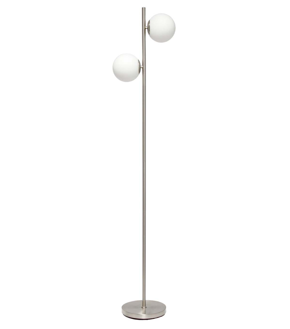 All The Rages 66 Tree Floor Lamp With Dual White Glass Shade