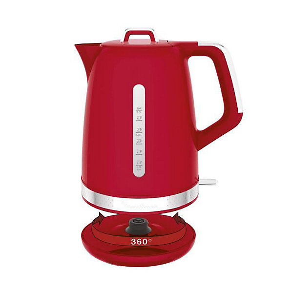 Bouilloire sans fil 1.7l 2400w rouge Moulinex BY320510 soleil