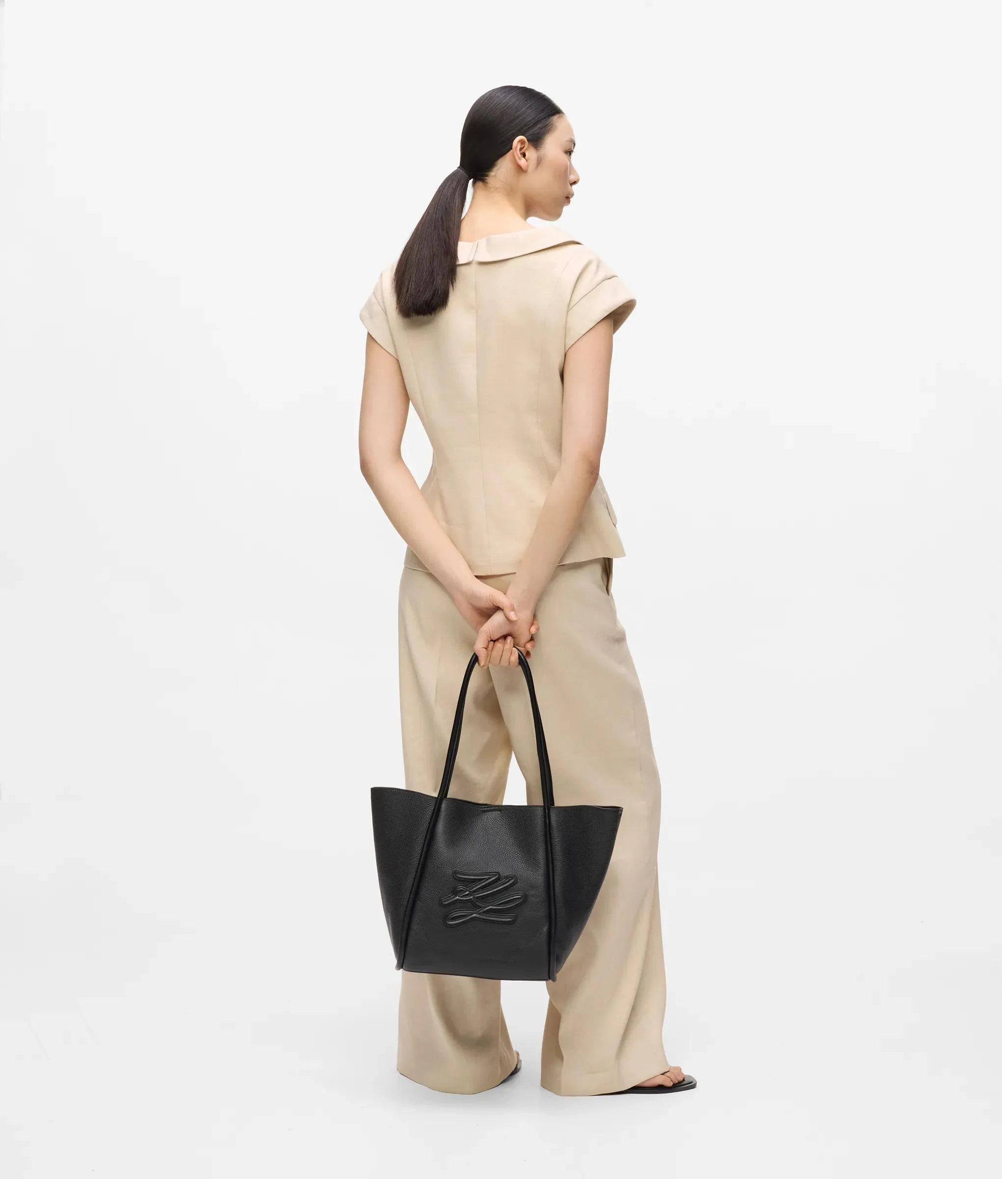 Sac en toile K/Autograph avec écusson de taille moyenne