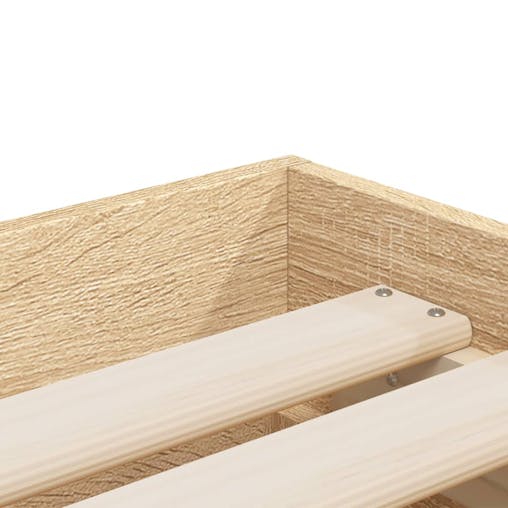 NNEVL Bed Frame with Drawers Sonoma Oak 90x190 cm Engineered Wood
