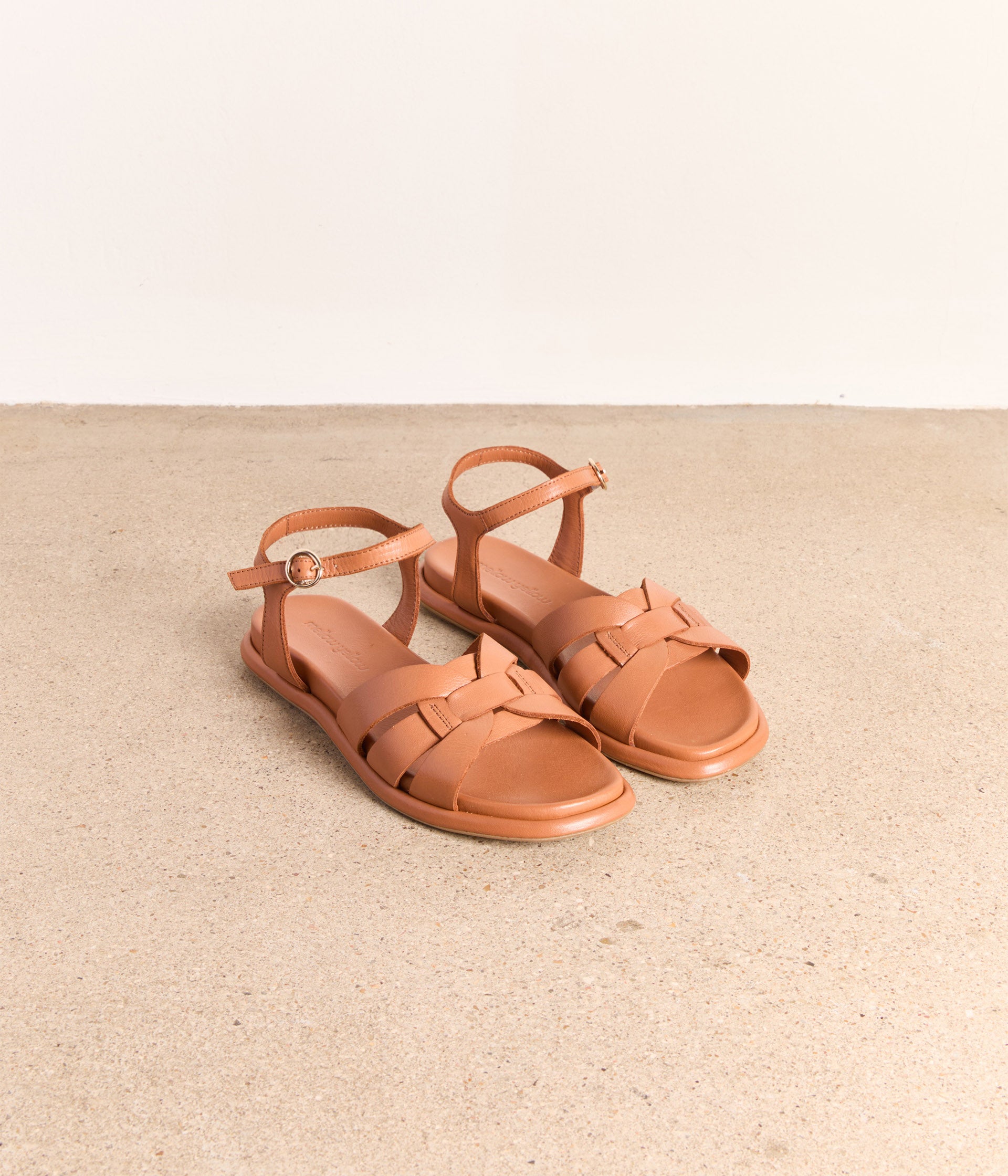 Sandales cuir cognac Velina