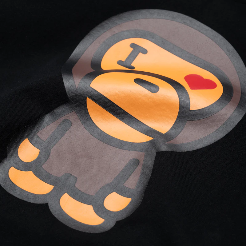 A Bathing Ape Heart Baby Milo Tee - Black