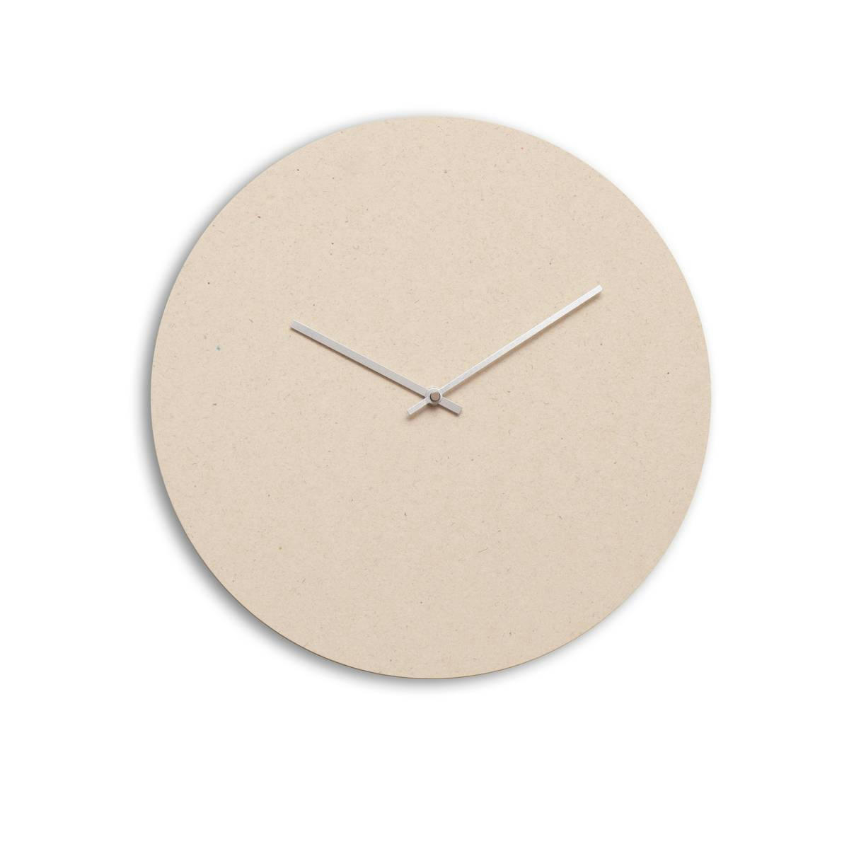 - Horloge murale en fibres textiles beige D38cm