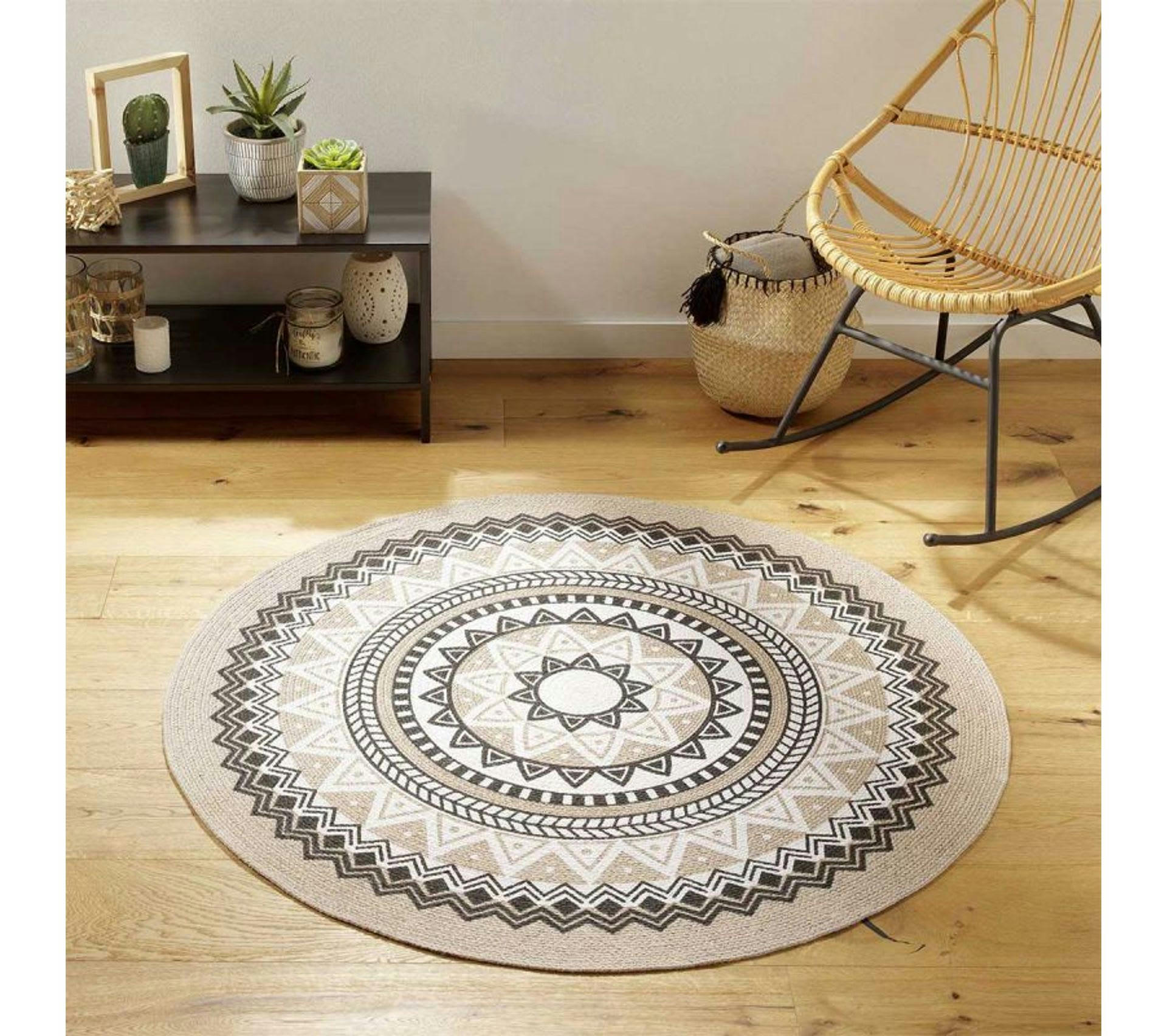 YABA - Tapis rond coton D120cm