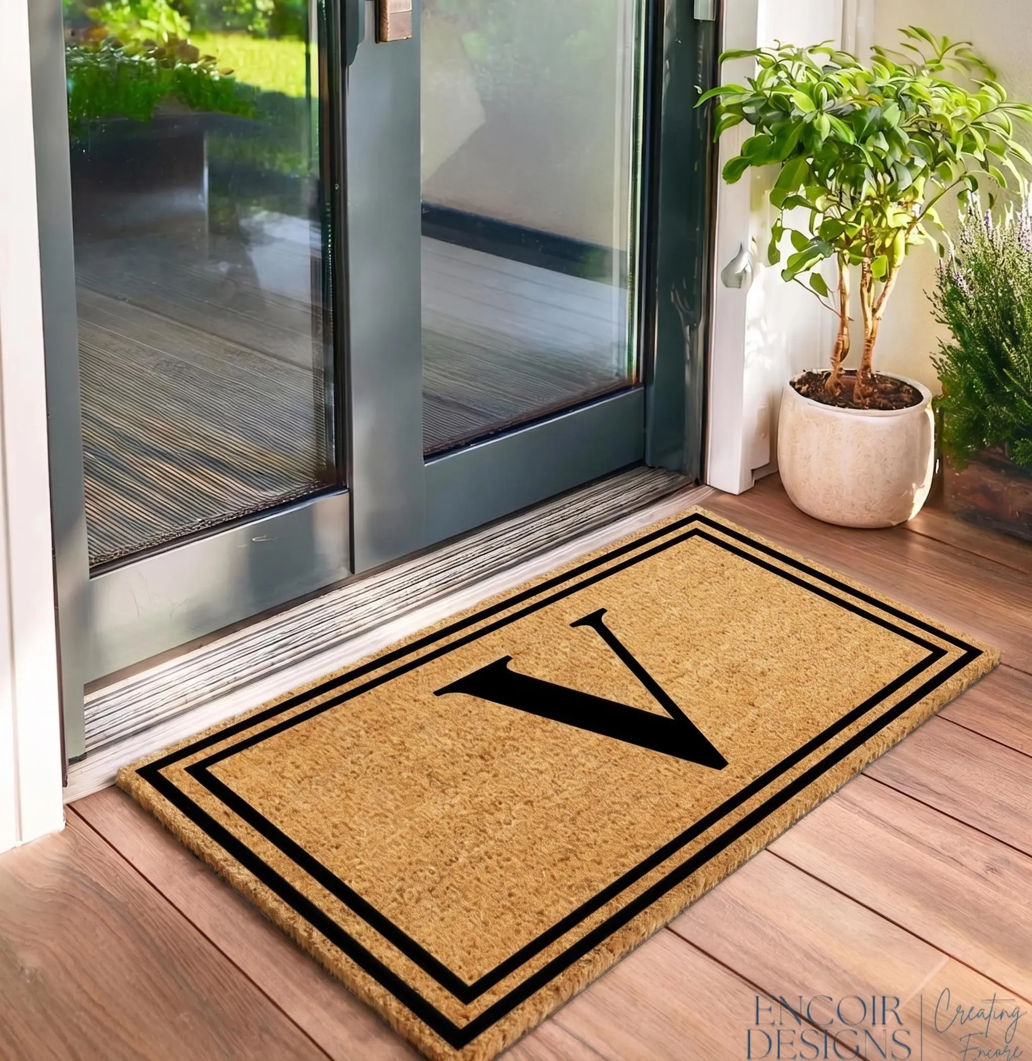 Simple Monogram Door Mat | Wedding Gift | Custom Doormat | Family Monogram Personalized Doormat | Closing Gift | Welcome Mat | Front Door