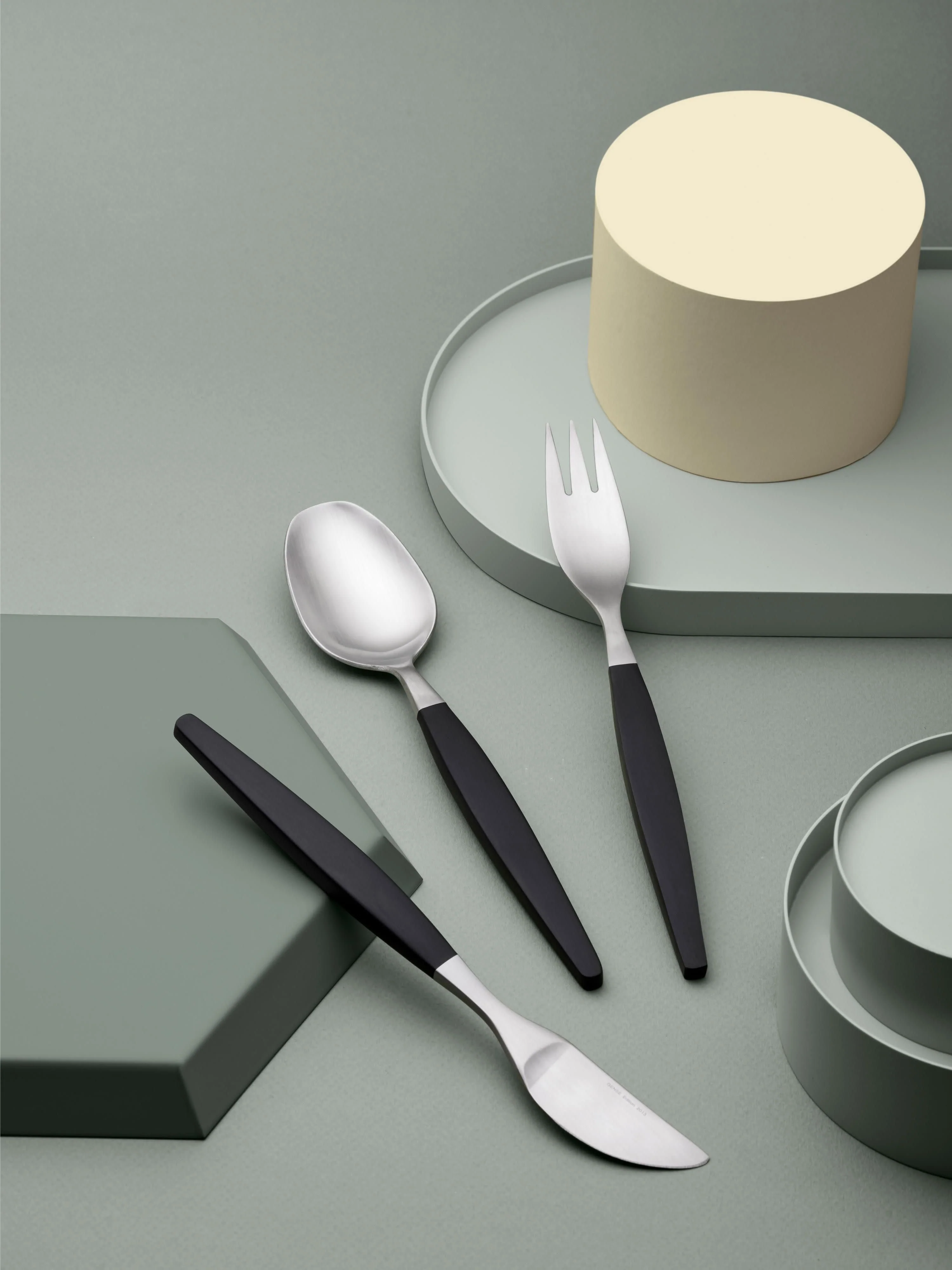 Matt gebürstetes Besteck-Set Focus de Luxe, 4 Personen, 12er-Set