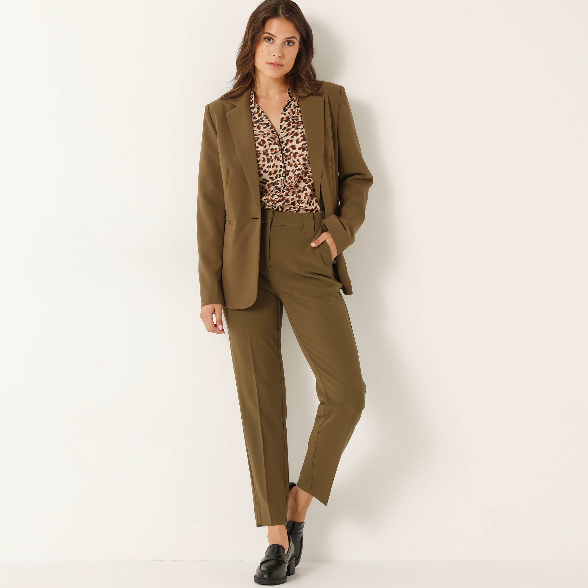 Veste blazer fluide, manches longues