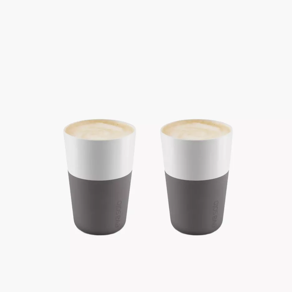Zestaw 2 filiżanek do latte EVASOLO 360ml Elephant Grey