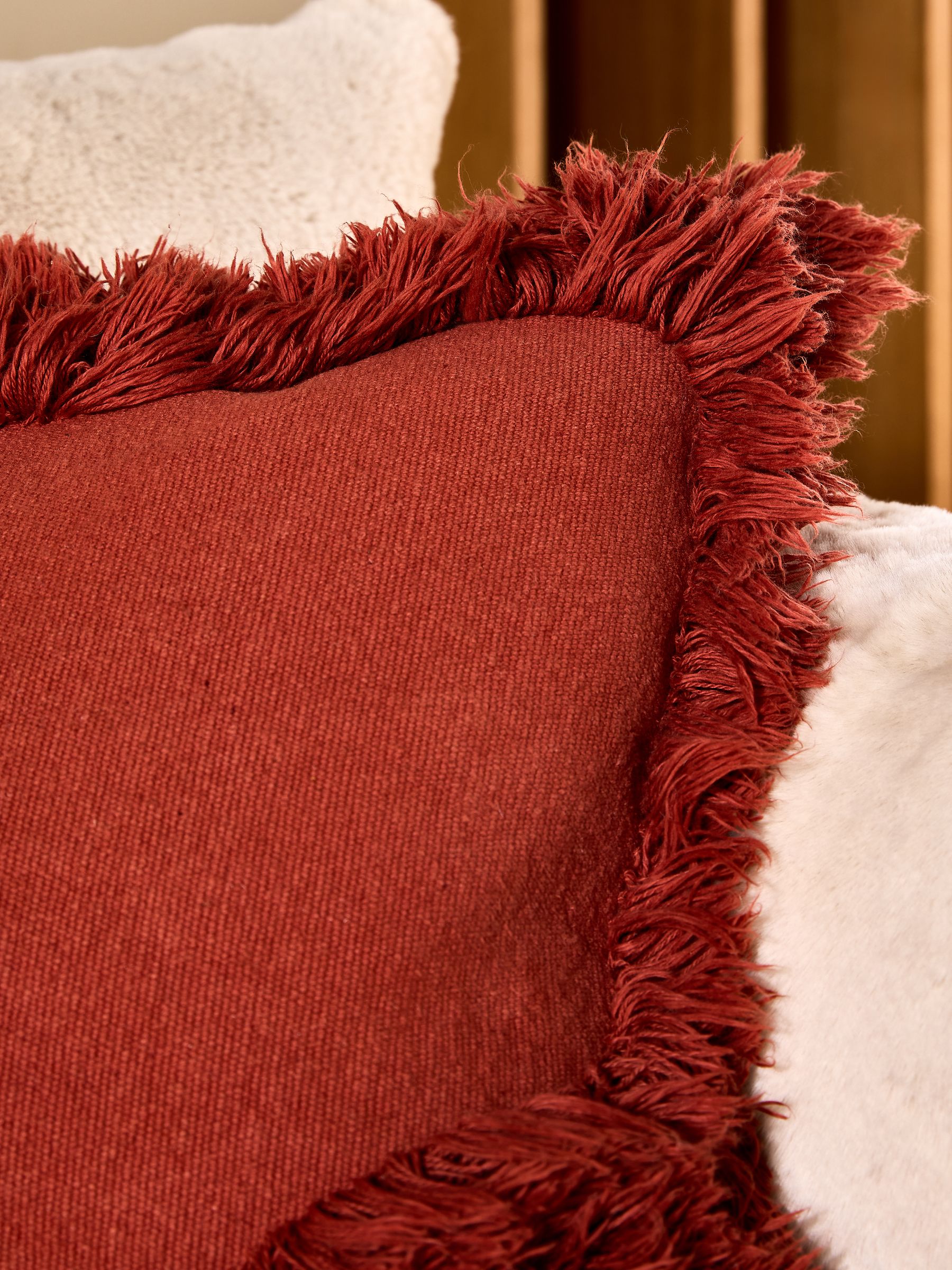 Nera Tufted Cushion in Rust
