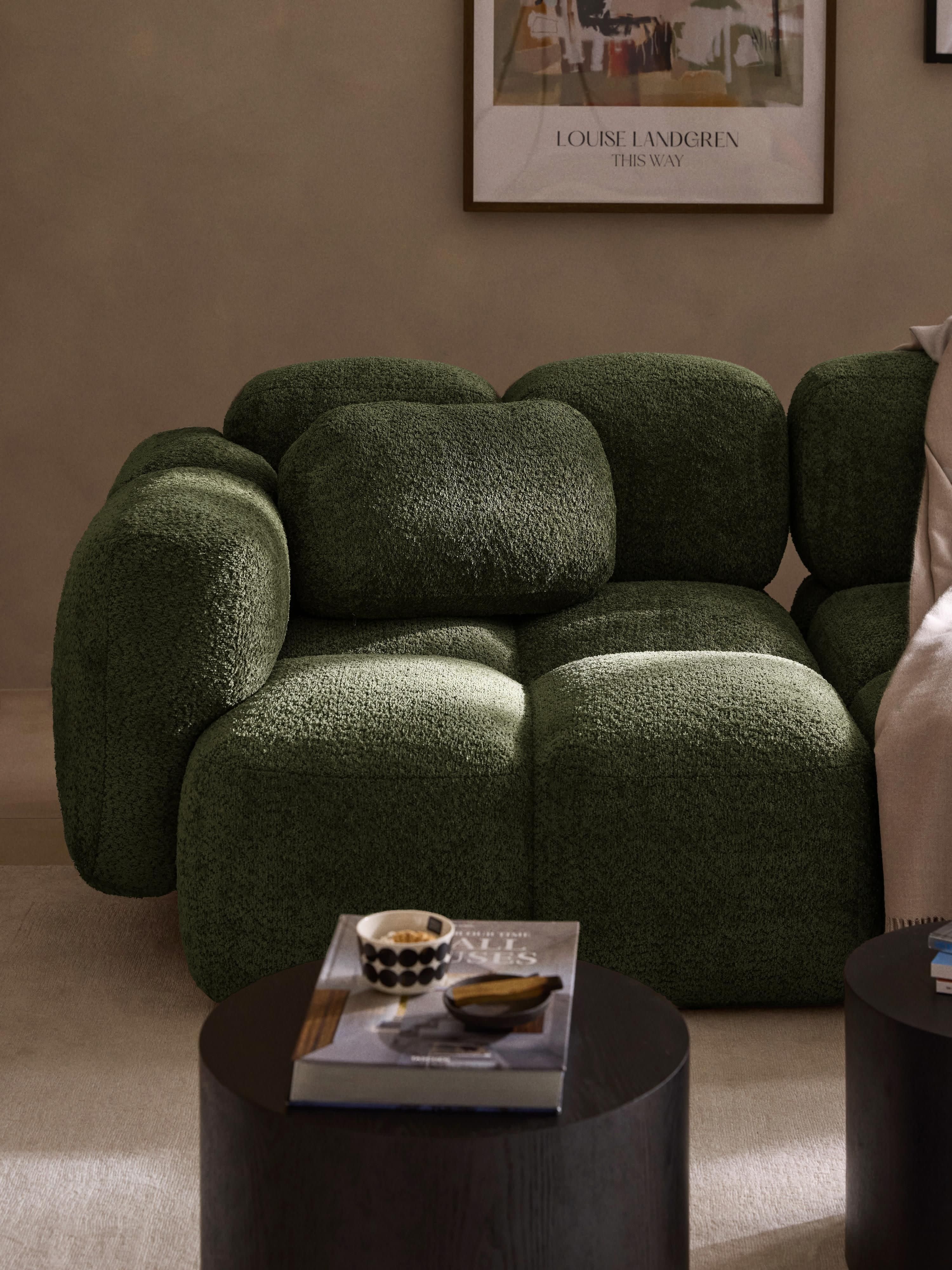 Sofa-Kissen Tayla aus Teddy-Bouclé
