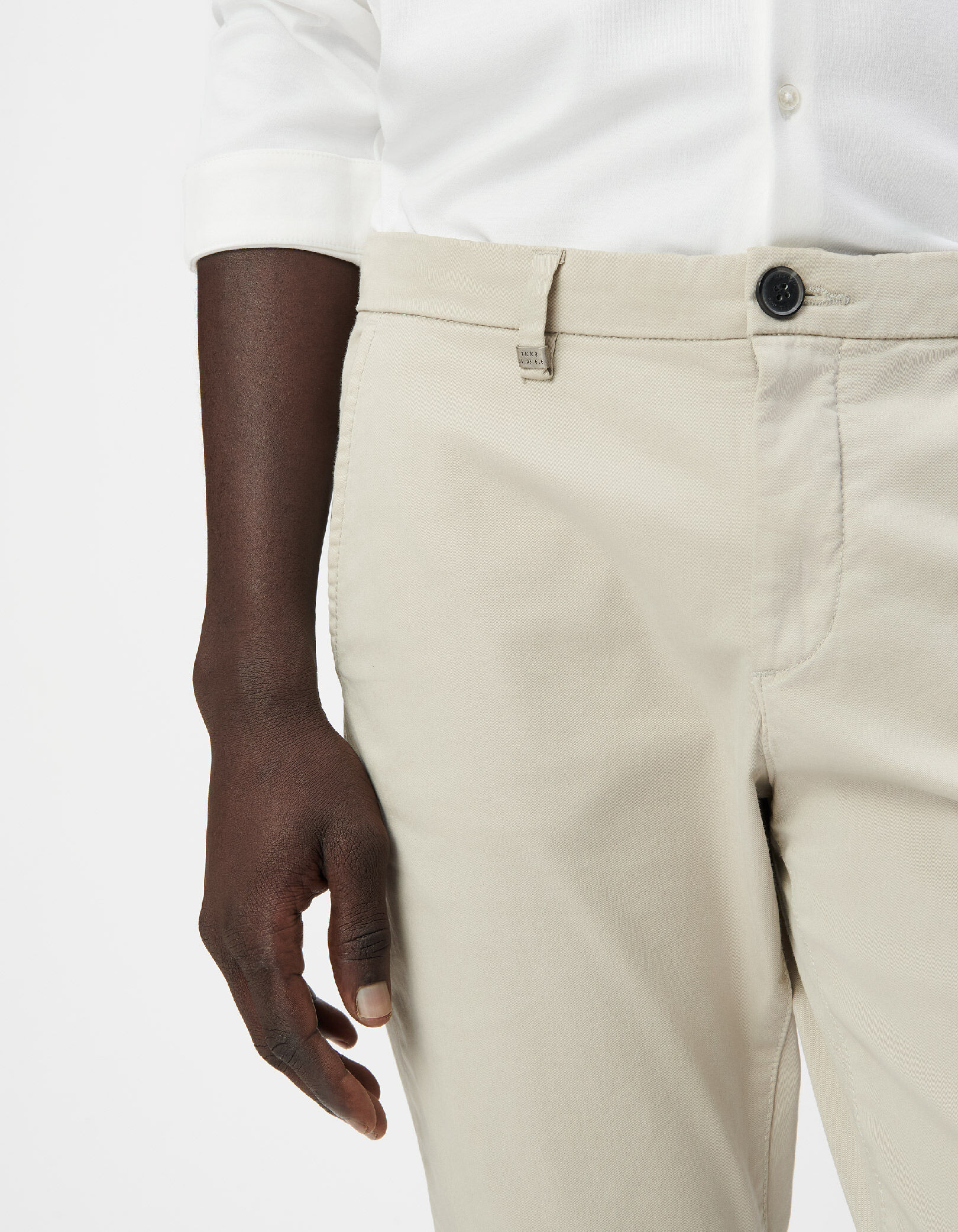 Pantalon chino SLIM mastic Homme