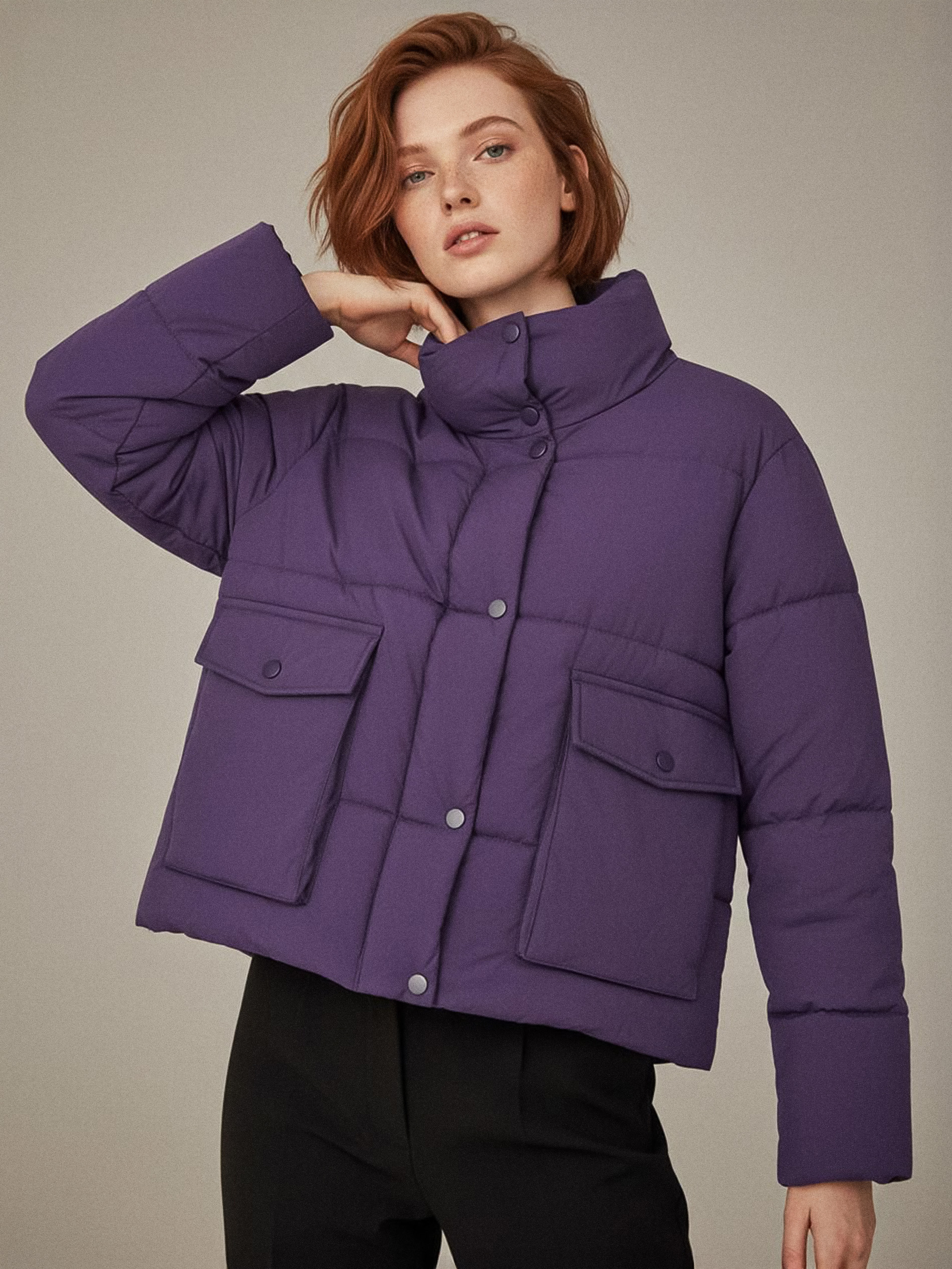 Pikowana kurtka puffer