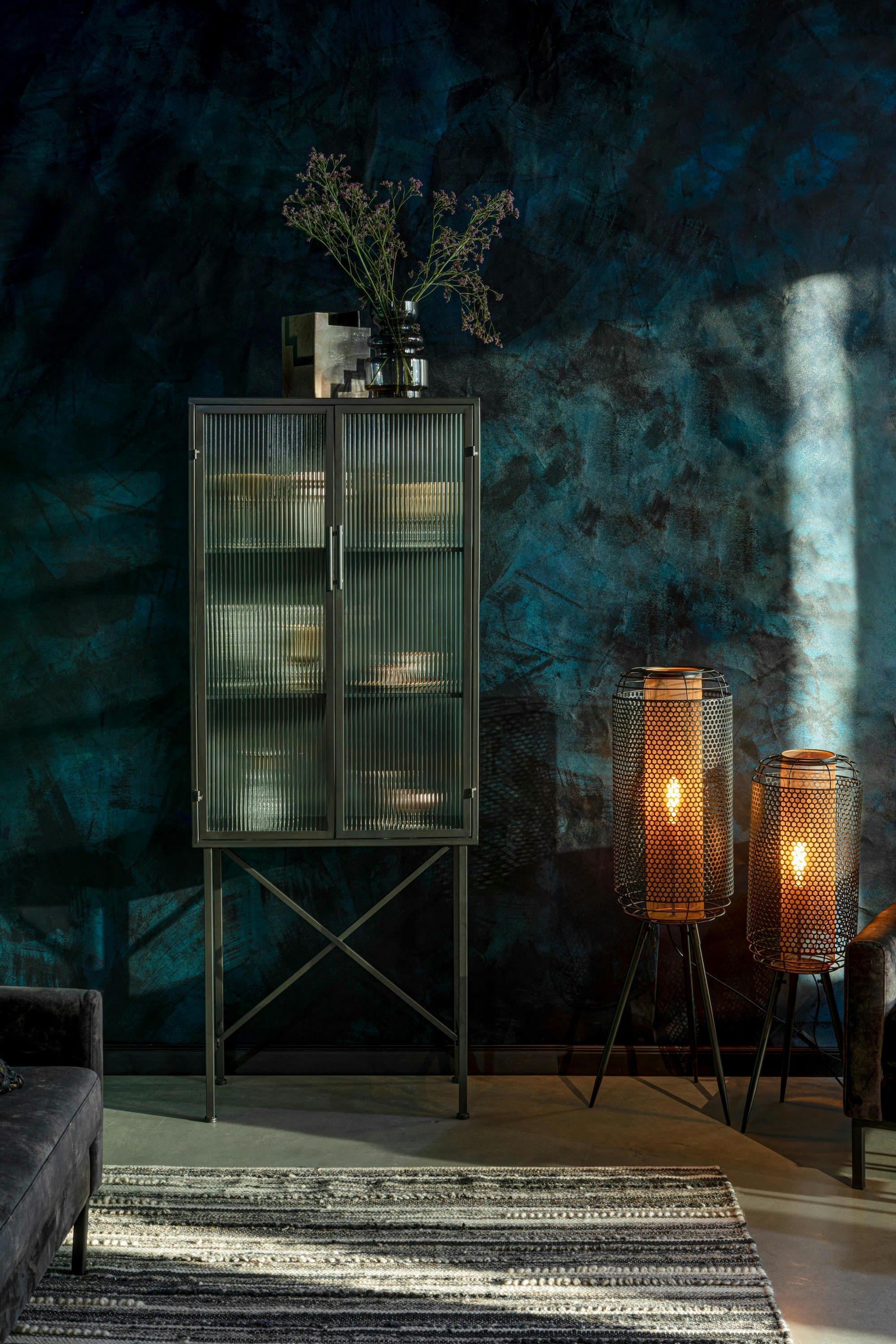 BOLI - Vitrine en métal noir