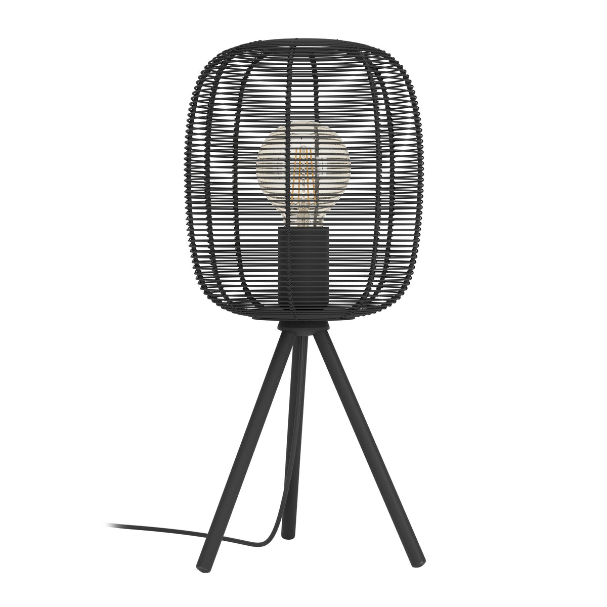 EGLO tafellamp Rinroe - e27 - 44 cm - zwart - staal