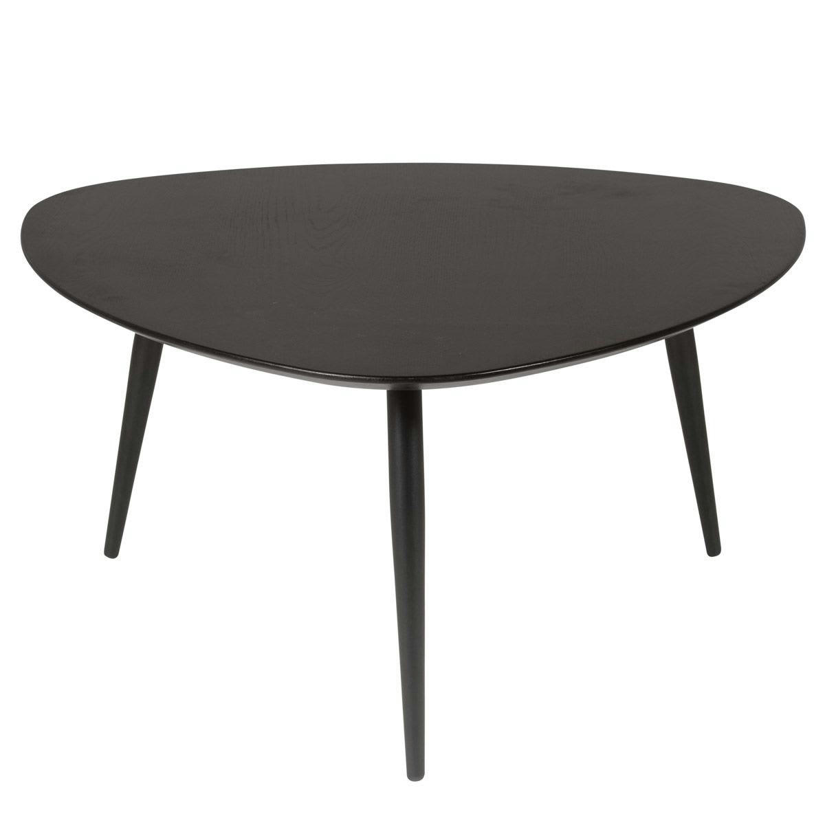 NEO - Table basse noire pieds en hêtre laqué