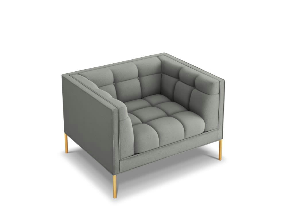 KAROO - Fauteuil tissu structuré gris