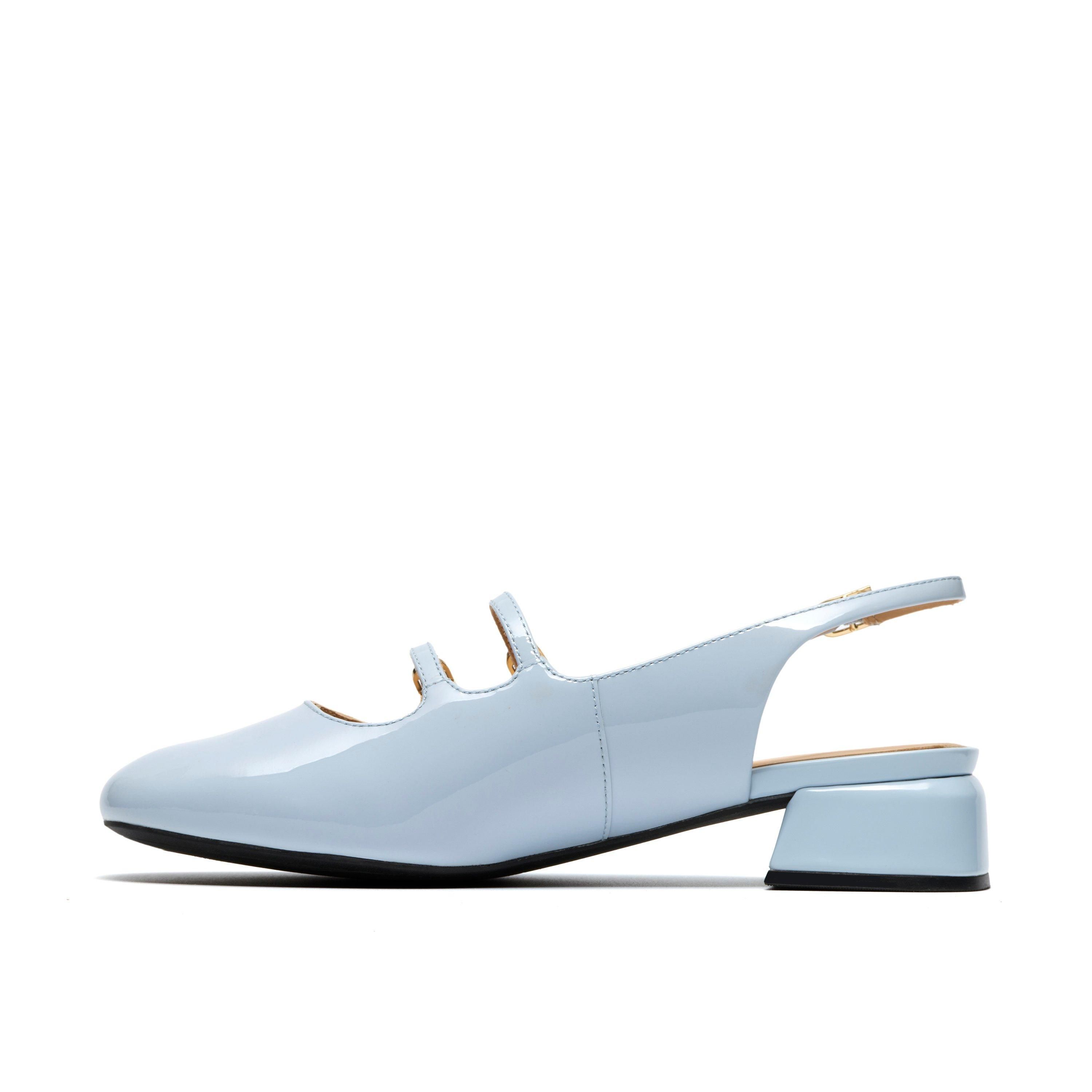 Clarks Daiss 30 Dazz Light Blue Patent Leather Mary Jane,Sling Back