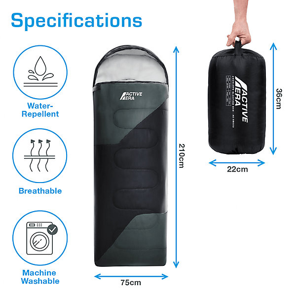 Active Era sac de couchage rectangulaire 3-4 saisons 0-15c