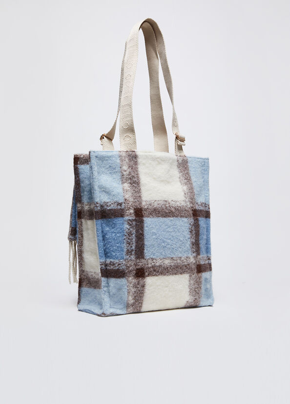 Shopping bag media in misto lana