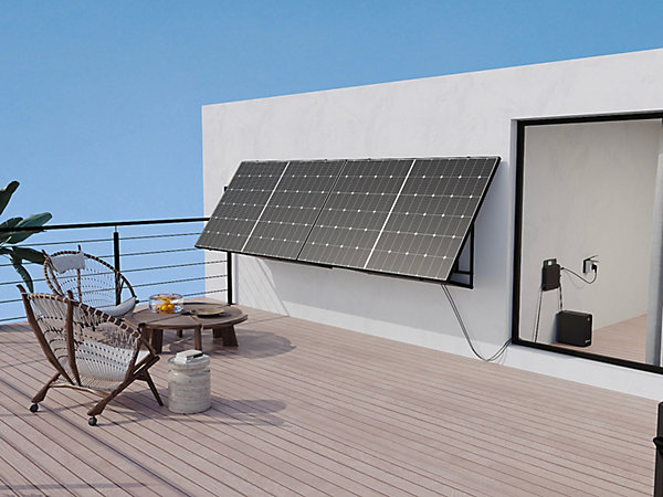 Kit 2 panneaux solaires Plug and Play   batterie de stockage - 850 W - LUMINOSER