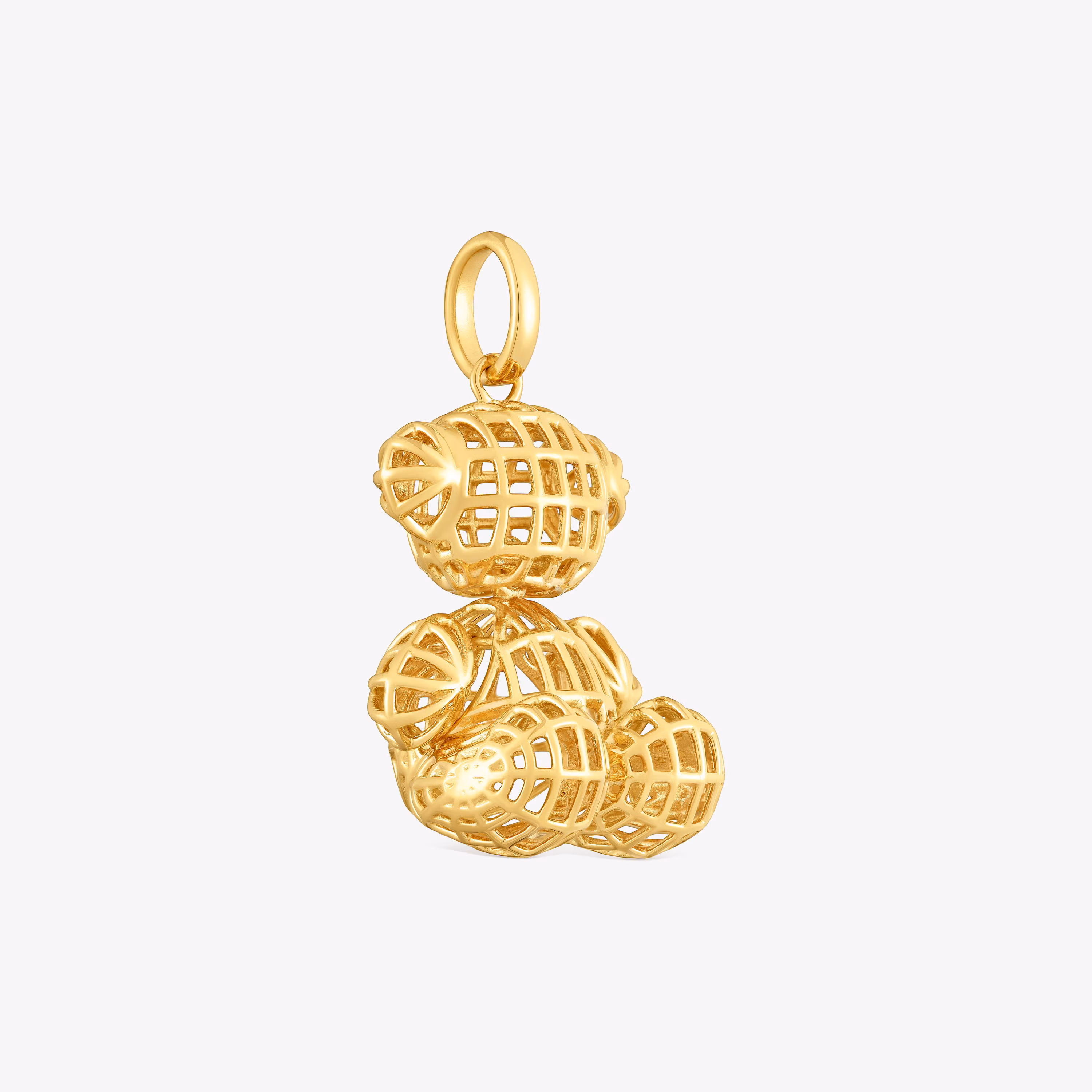 Colgante oso troquelado con baño de oro 18 kt sobre plata Bold Bear