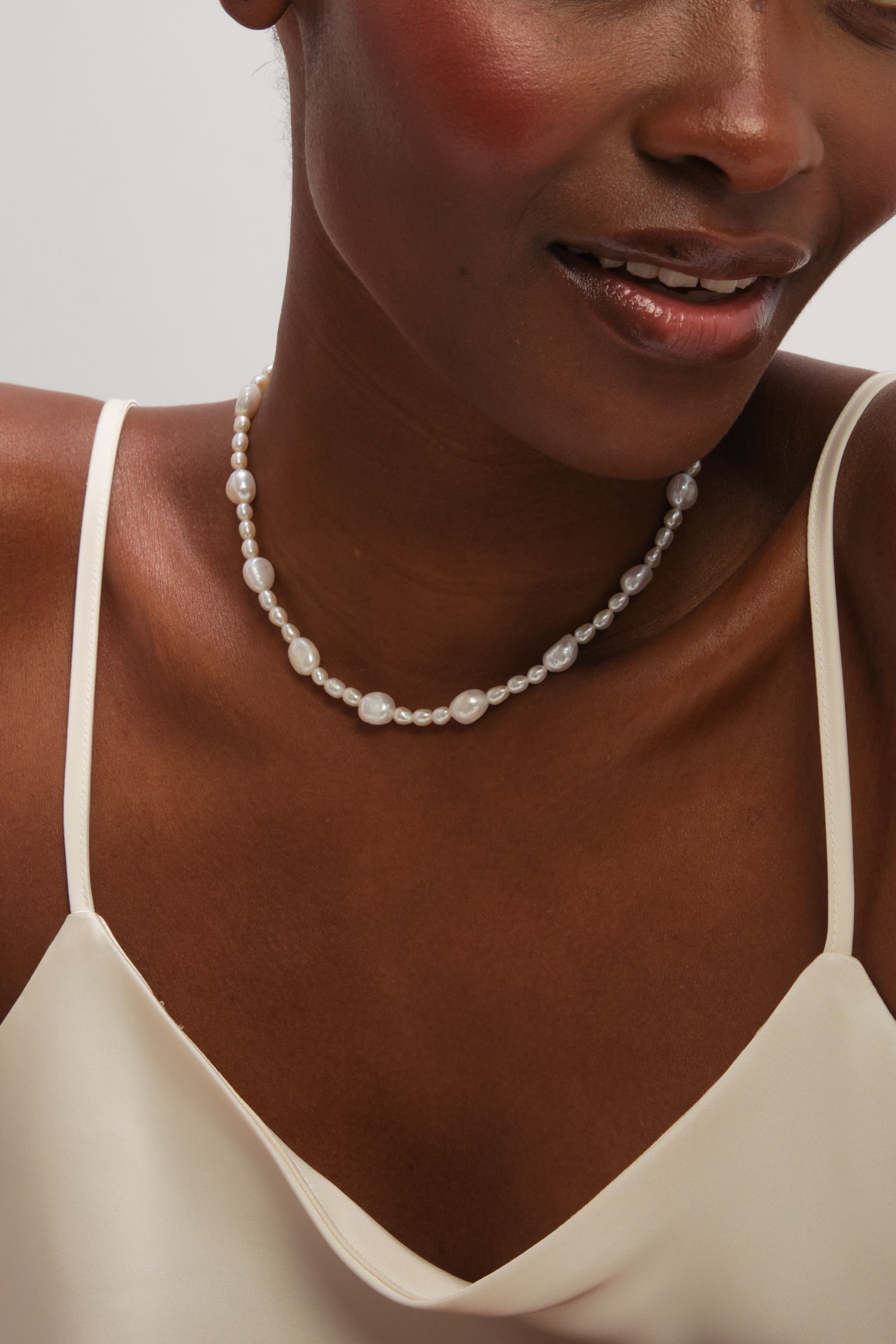 Jon Richard Gold Plated Real Freshwater Pearl Necklace