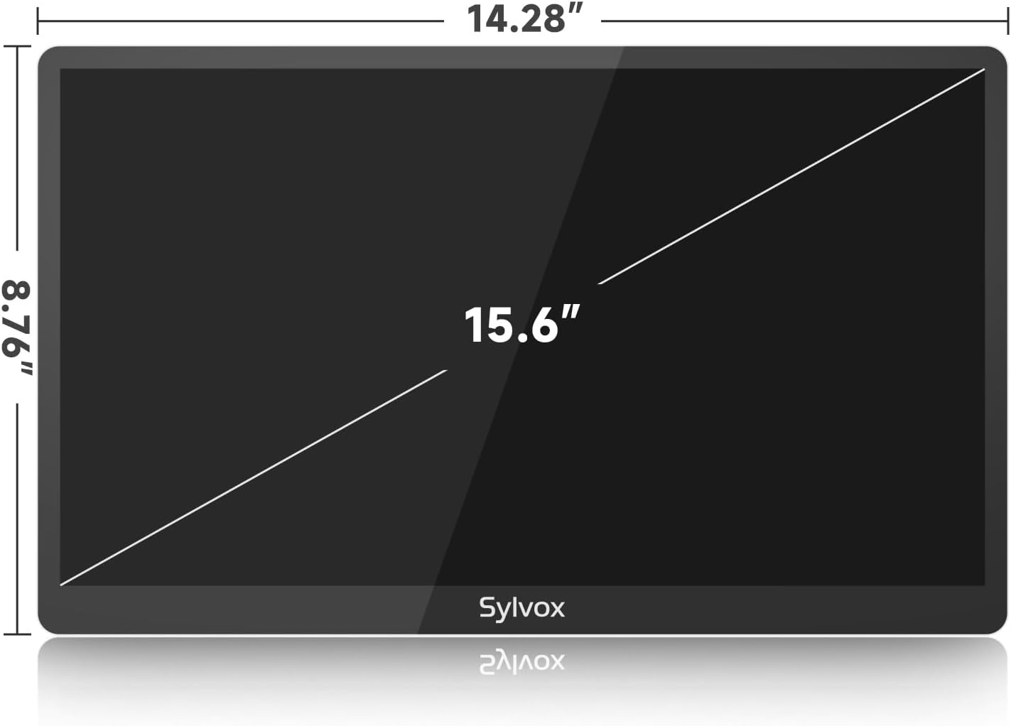 SYLVOX Kitchen TV  Small Smart TV for Kitchen  15.6 inch 1080P Full HD Under Cabinet TVs  Google Smart Television with Voice Remote Control WiFi Bluetooth Chromecast 2 Speakers  Compact & Foldable