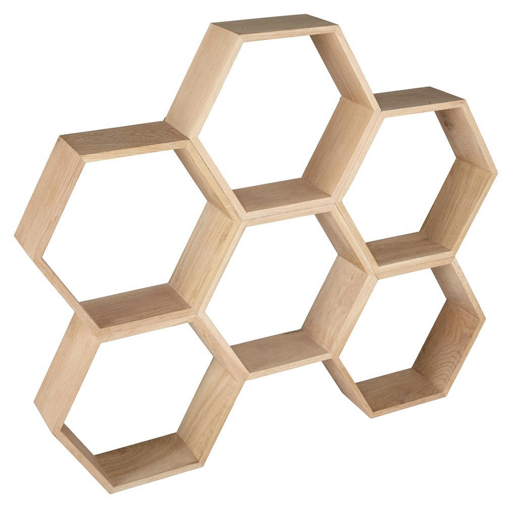 Maya - Etagère nid d'abeille en chêne