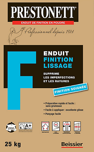 Enduit de finition lissage Prestonett 25kg