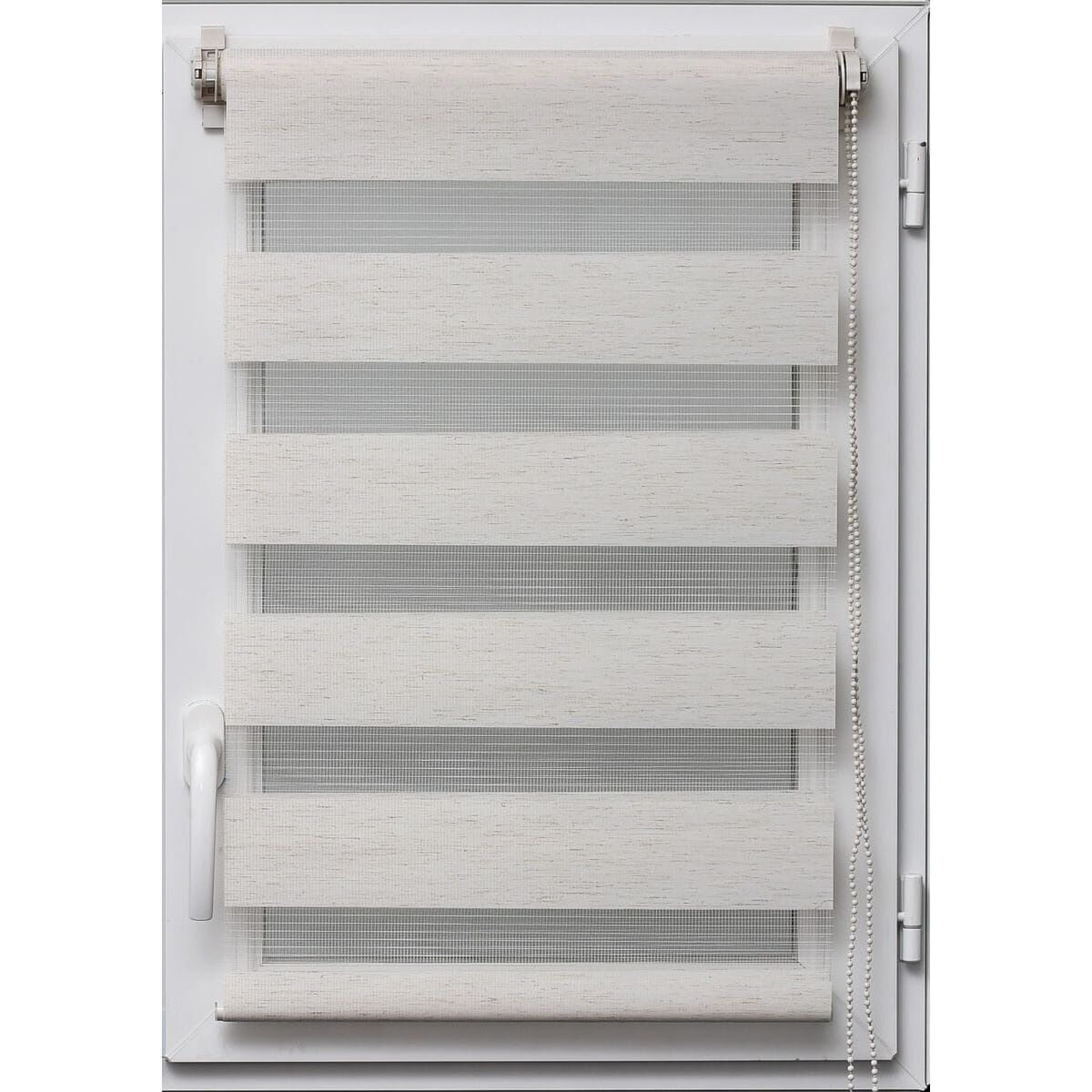 Estore em tecido noite/dia bege 87x180cm