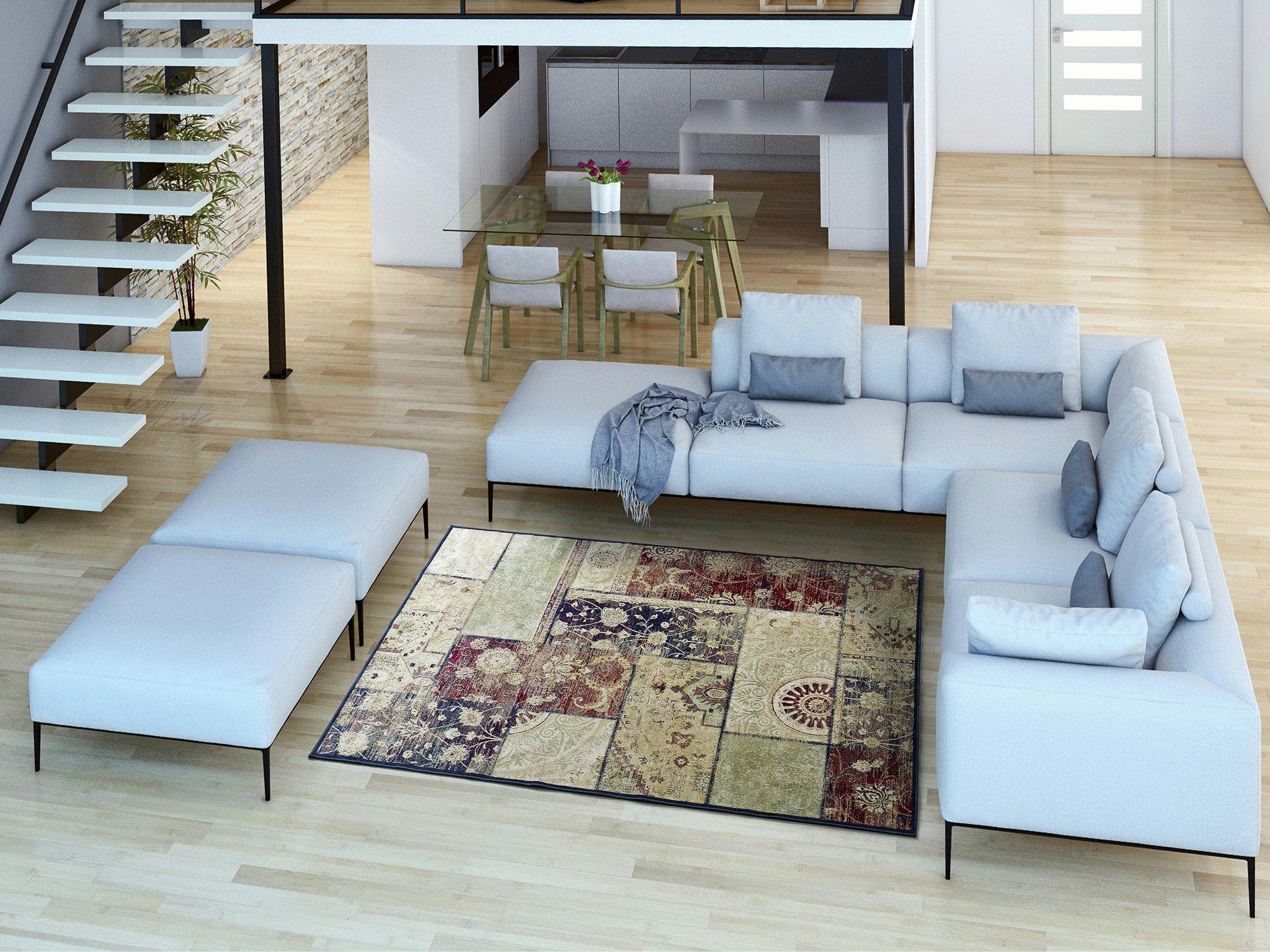 BELGA - Tapis vintage multicolore 160x230 cm