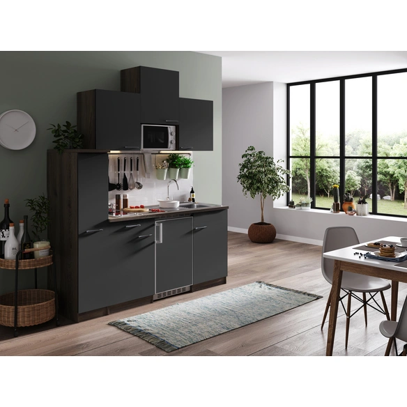 Singleküche »KB 180 EYWMIC«, mit E-Geräten, Gesamtbreite: 180 cm