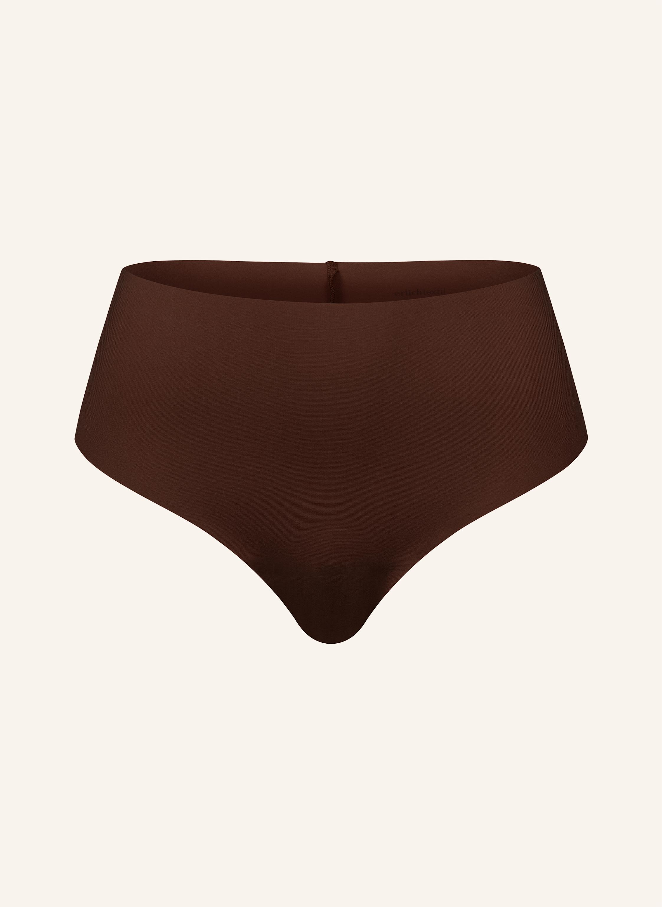 erlich textil Casual Cotton High Waist Brazil String mit Baumwolle (aus kontrolliert biologischem Anbau) - nahtlose Kanten